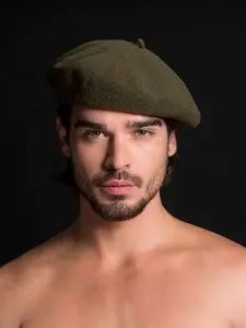 Solid Color Wool Beret, Casual Outdoor Sports Hat for Men & Women, Fashion Accessories for Daily Wear, High Quality Hat