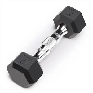 Marcy Rubber Hex Dumbbell - Single, Chrome