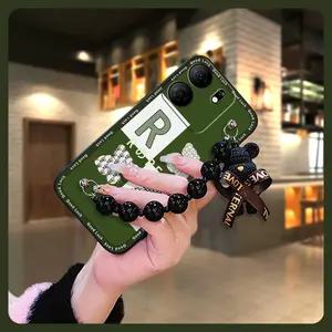 Waterproof soft case Phone Case For BLU View5 Anti-knock silicone Cartoon Black pearl pendant Skin-friendly feel Dirt-resistant Bear bracelet Simplicity phone case cute Back Cover