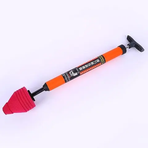 Stainless Steel High-Pressure Unclogger Tool - 120 psi Pressure Blast, Airtight Piston Technology, Ergonomic Comfortable Grip Handle, Plumbing Snake, Multi-Drain Use for Floor Drains, Showers, Clears Stubborn Clogs
