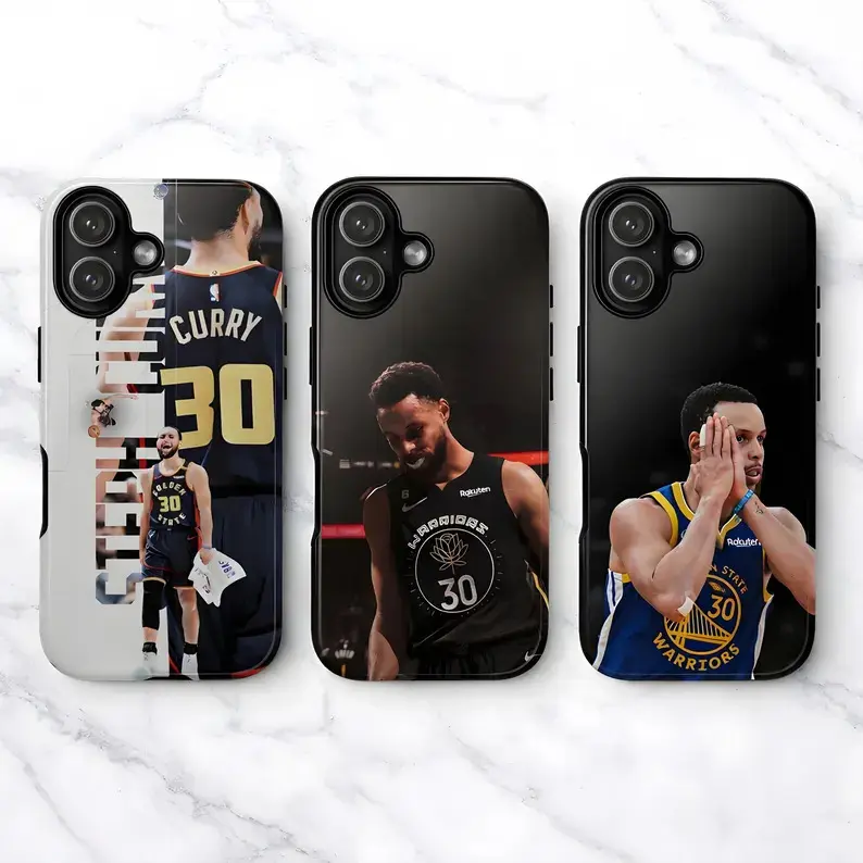 Stephen Curry Phone Case NBA Basketball Cover for iPhone17 ProMax /16/15/14/13/12/11 Plus for Samsung phones, suitable for both men and women,  Perfect Gift for Women Men.A gift for the fans