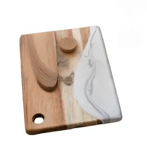 Marble Resin Accented Acacia Cheese Board
