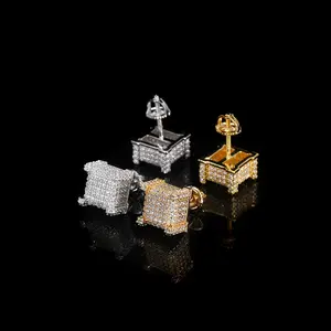 GAB High Quality Luxury Square Stud Earrings For Man, Gift for Boyfriend and Son,brother