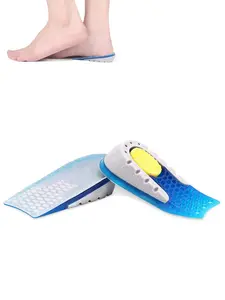 Unisex Elastic Shock Absorption Heel Raiser Pad, 1-3 Cm Half High Heel Cushion, Sporty Style, All Seasons, Daily Wear
