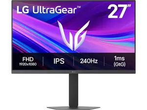 LG UltraGear 27 inch Full HD 240Hz IPS AMD FreeSync Premium & G-Sync Compatible 1ms Gaming Computer Monitor with Height Adjustable, Swivel, Pivot & Tilt Stand 27G440A-B