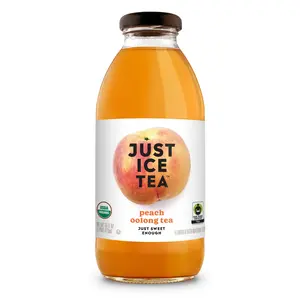 Just Ice Tea, Peach Oolong Tea, 16oz (Pack of 12)