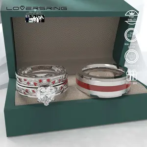 Wedding Ring Sets His And Hers Promise Ring Wedding Ring Sets His And Hers Couples Women 925 Sterling Silver Moissanite Man Sterling Silver Wedding Band