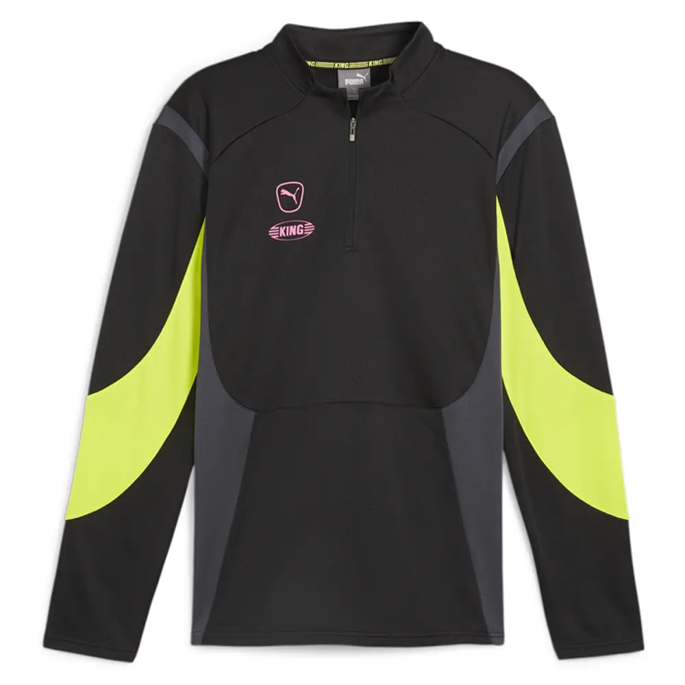 PUMA Mens King Pro Mock Neck Long Sleeve Quarter Zip  Casual - Black