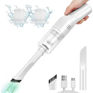 Mini  Vacuum Cleaner(400g) Portable Rechargeable,Handheld Vacuums, Mini but Mighty Dust Busters Cordless Rechargeable,Hand Held Vac for /Desk V06/white