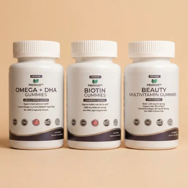 The Glow Stack - Hair, Skin & Nails Bundle, Biotin , Beauty Multivitamin and Omega-3