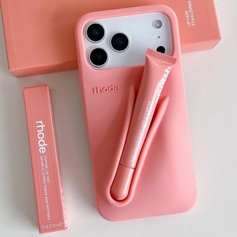 Rhode iPhone Case with Lip Balm – Premium Silicone, Minimalist Style, for iPhone 11–17 Pro Max