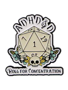 Skull Dice Brooch Pin, Vintage Punk Design Badge, Halloween Party Accessory, Suitable for Bags Clothing Hats, Hat Pins, All Seasons Wear, Fashion Accessory