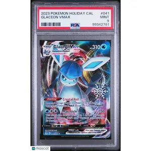 2023 POKEMON HOLIDAY CALENDAR #041 GLACEON VMAX PSA 9