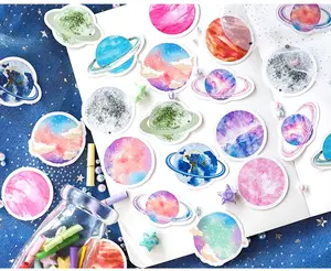 Planet Stickers Pack - 45pcs Solar System Stickers Set, Earth Mars Jupiter Stickers for Journaling, Planner Organization & More in Paper Box