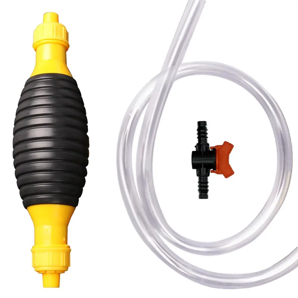 Multifunction Liquid Sucker Pump,High Flow Manual Fuel Pump 6.5 Ft Hose -Portable Hand Siphon Transfer Pump Kit fit for Gasoline Oil Diesel Water Liquid Fluid