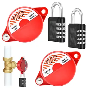 2Pack Gate Valve Lockout Device with Coded Lock Suited for 1to2-1/2 gate Valve Handles Gate Valve Lockout Water Spigot Lock for Outdoor Faucet Water Spigot Faucet Devices