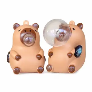Viral Capybara Bubble Blowing Squeeze Toy: The Cutest Must-Have Aesthetic Fidget for Stress Relief, Satisfying Sensory Play, and Perfect Desk Decor!