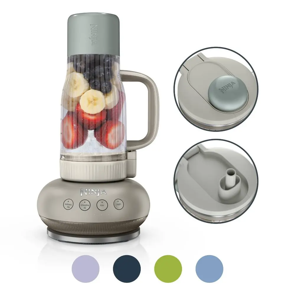Ninja BlendBoss Tumbler Blender with 26oz Travel Tumbler Detachable Straw & Chug Spout Lid Stone Mint DB353TGTST