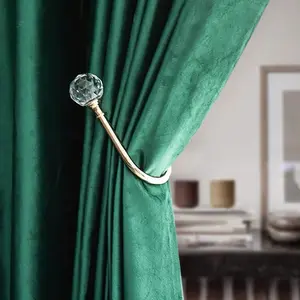 1pc Velvet Privacy Grommet Curtains Burgundy/Green Vintage Blackout Soundproof Curtains French Luxury Living Room Bedroom Grommet Style for Bedroom Office Kitchen Living Room Study