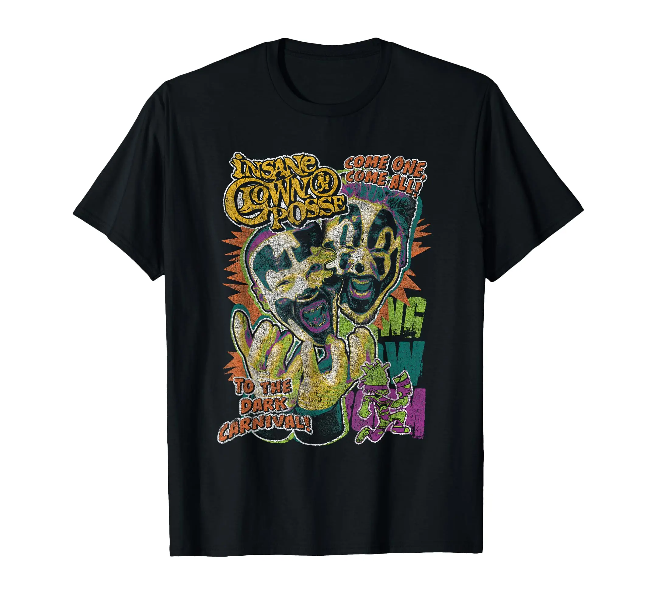 ICP Dark Carnival Colorful Collage Distressed Hip Hop T-Shirt funny irish friend wash cotton shirt gachiakuta merch graphic tee
