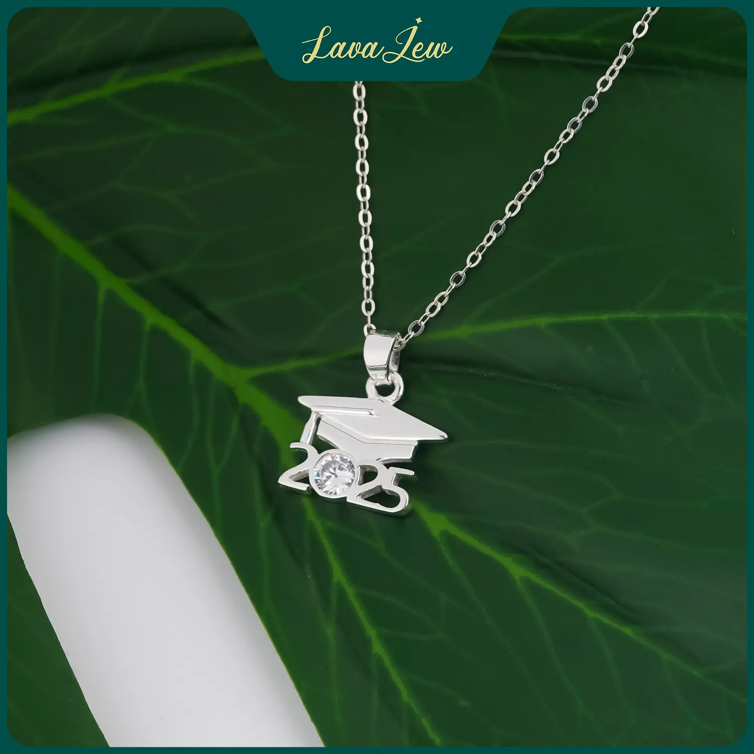 Personalized Gifts For Graduation, Grad Cap Elegance Necklace, Class Necklace for Men and Women, 925 Silver Necklace