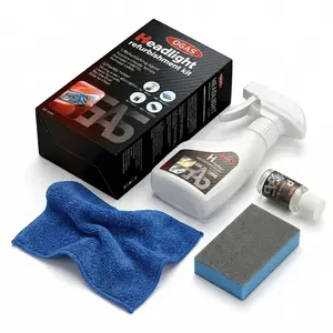 Car Headlight Restoration Kit, Yellowed Oxidized Foggy Headlight Repair Spray-On No Sanding Restoration Kit Headlight Cleaner & Restorer for All Vehicles