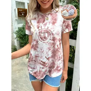 Maternity short-sleeve top, casual summer printed T-shirt, maternity shirt, breastfeeding-friendly clothing