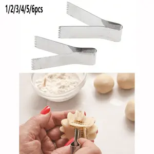 1/2/3/4/5/6pcs Multifunctional Stainless Steel Pastry Clippers Set, Ergonomic Dough Scraper and Cookie Maker, Durable Kitchen Tool, Ideal for Baking Enthusiasts