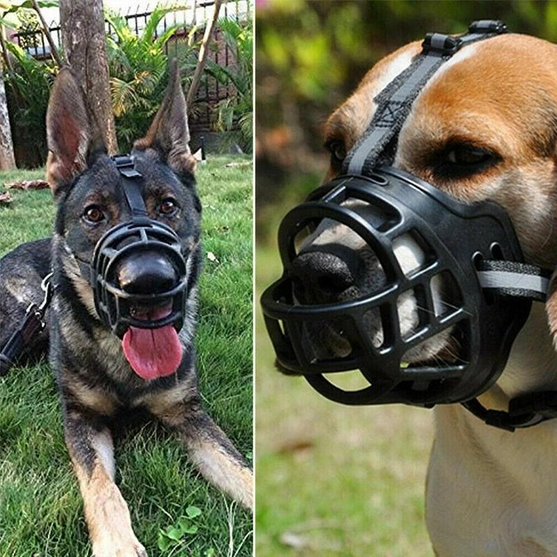 Muzzle - Soft Silicone Pet Dog Muzzle Anti-biting Stop Barking Chewing Mask Adjusting Pets Muzzles for Small Medium Large Dog Supplies Rechargeable Anti-Barking bark