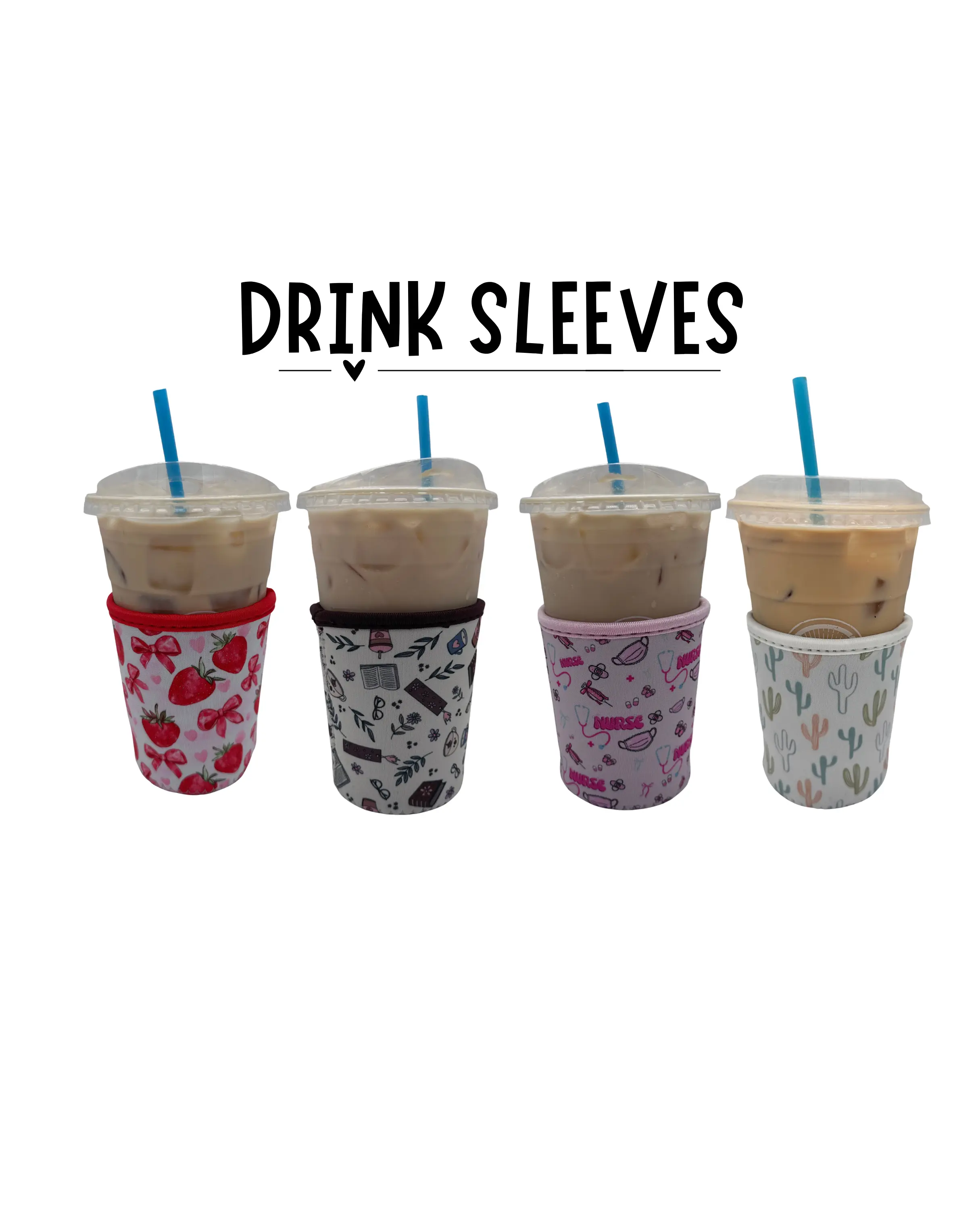 Coffee Sleeve & 12oz Can Cooler | Cute Drink Coozie | Reusable, Sweat-Proof & Washable | Insulated Beverage Holder | Coffee Lover Gift