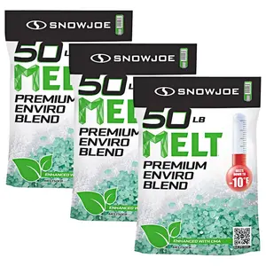 Snow Joe 3 Pack Enviro Blend Ice Snow Melt, Safe for Concrete & Plants, 50 lb