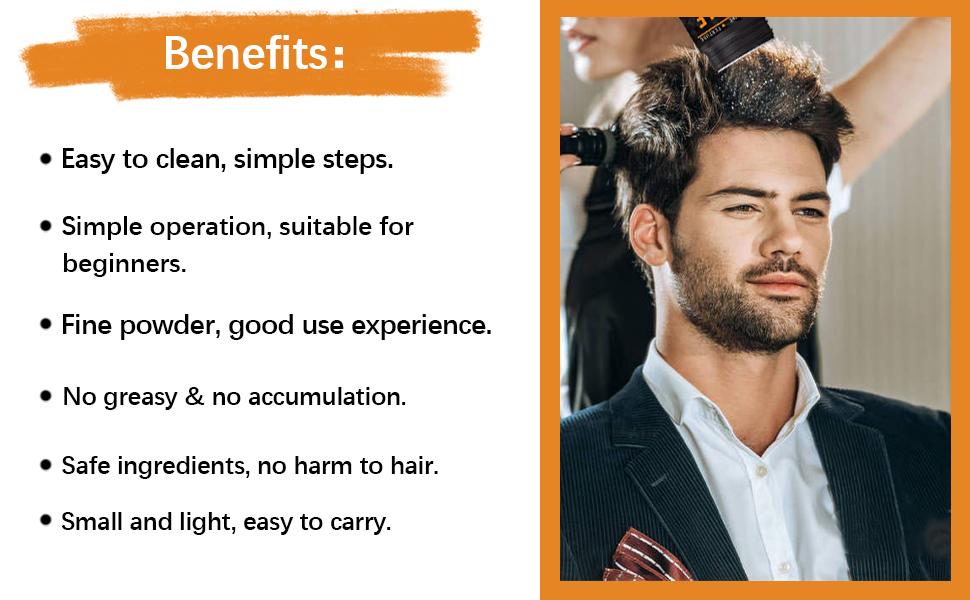 3Counts Hair Styling Powder 1.05oz Natural Look Styling for Men Volumizing & Texturizing Powder Flexible Hold Easy to Apply Texture with No Oil/Greasy/Residue 3Counts Hair Styling Powder 1.05oz Natural Look Styling for Men Volumizing & Texturizing Powder Flexible Hold Easy to Apply Texture with No Oil/Greasy/Residue