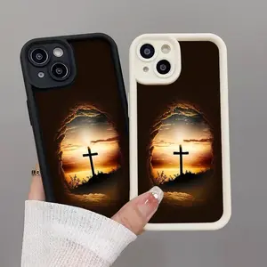 Feminine Soft Case for iPhoneX/11/12/13/14/15/16/17 Air Plus ProMax/x/xs/xsmax Case Resurrection Cross Durable, Ultra Slim, Cute and Practical |     Lightweight Protective Case for Her, It makes a great gift for friends or family.