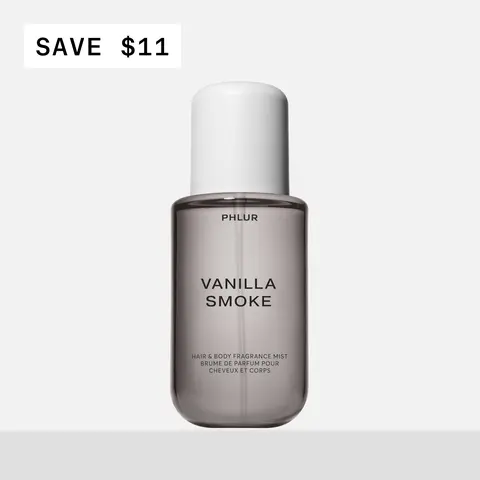 PHLUR Vanilla Smoke Body Mist - Full Size Hair & Body Fragrance Mist with Cashmere Vanilla, Incense, Bergamot & Tonka Bean (8 fl oz)