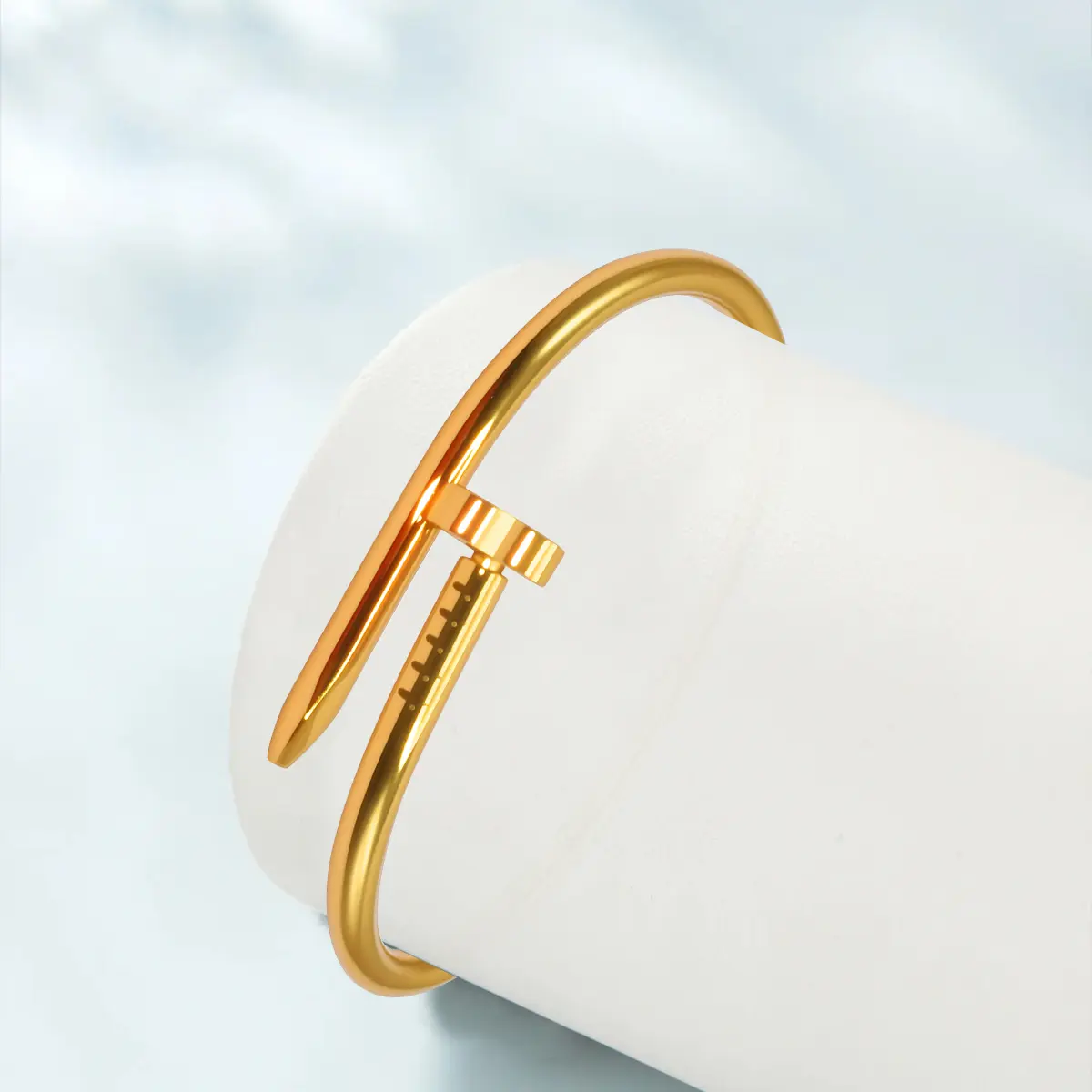 18K gold-plated bracelet bangle stacking jewelry for men and women, exquisite gift box, a must-have for the holidays