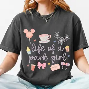Life Of A Park Girl Magic Graphic Tee, Cute Park Girls Kids Tee, Life Of T-shirt
