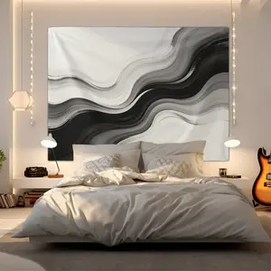 Fluid Ink Printed Tapestry, Abstract Style Wall Hanging, Soft Polyester Fabric, Machine Washable, Fade Resistant, Easy to Hang, Suitable for Bedroom and Living Room Background Decoration, Ideal Gift for Family and Friends