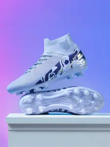 Unisex Youth High-Top Football Cleats, Comfortable Upper, Durable Design, Anti-Slip Wear-Resistant, Professional Indoor Outdoor Training Shoes