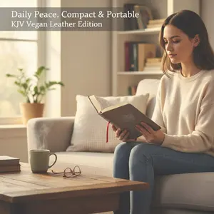 KJV Holy Bible, Compact Vegan Leather Red Letter Edition - King James Version, Ribbon Marker (KJV Compact Editions)