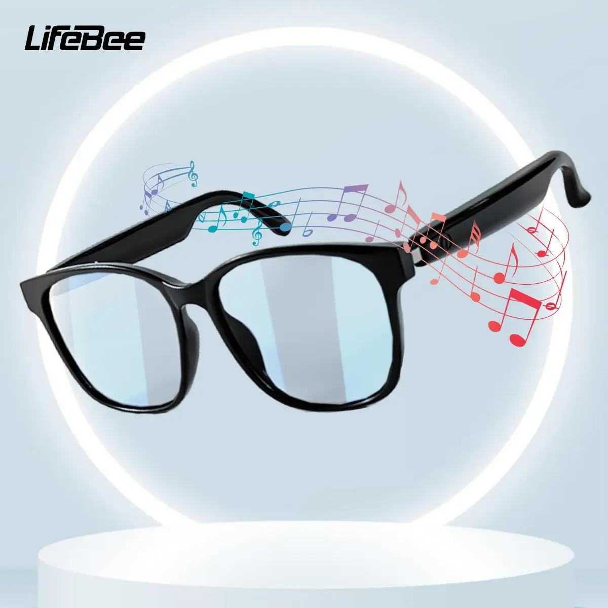 LIFEBEE Smart Glasses, Anti-eyestrain Eyewear with Wireless Audio & Hands-free Calls, Eyewear Glasses, Eye Glasses, Anti-blue Light Smart Glasses for