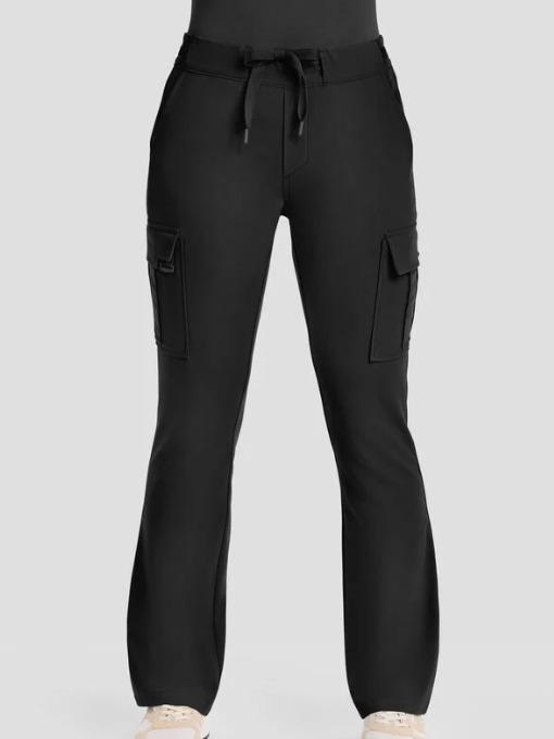 Healing Hands Quest Blair Women's 6-Pocket STRETCH Flare Leg Drawstring Cargo Scrub Pants