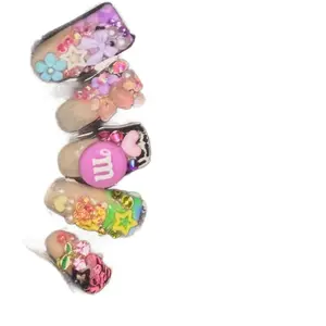 Y2K/ Junk press on nails acrylic Nail Art