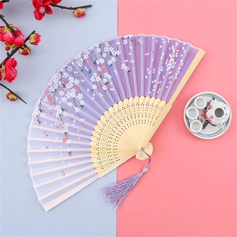 1 Count Chinese Style Folding Fan Elegant Cultural Decorative Handheld Fan For Wedding Party Home Decoration Ideal Gift Choice Viral TikTok Aesthetic Room Decor Must Haves
