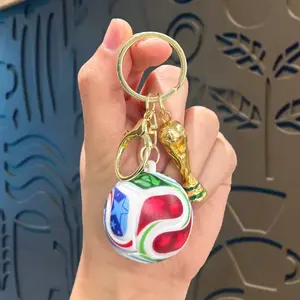 2-Piece Set + 2026 World Cup Keychain Pendant, World Cup Football & Trophy Keychains, Fan Merchandise, Exclusive Fan Support Decorations