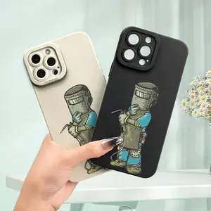 Protect Your Phone Soft Phone Case with Electric Welder Pattern UV Printing Matte Phone Cover 360 Degree Full Protection for iPhone 11 12 13 14 15 16 Pro Max XR X/ XS 7 8 Plus SE Mini for Smartphone Gift Protective Protector Black