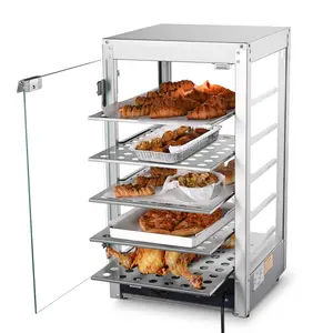 Yescom 15x15x28 5-Tier Commercial Food Warmer for Pretzel, French Fry, Hamburg, Pizza Fried Chicken