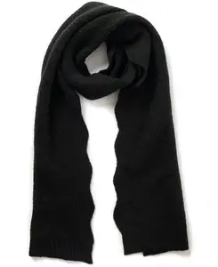 INC International Concepts Chevron Knit Muffler Scarf, Black