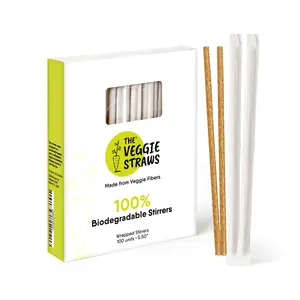 Biodegradable Wrapped Veggie Stirrers