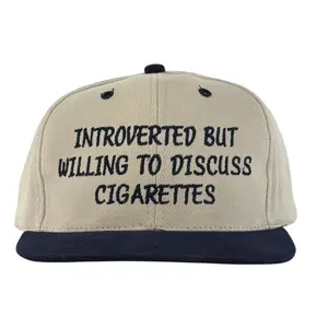 Introverted But Willing To Discuss Custom Embroidered Hat