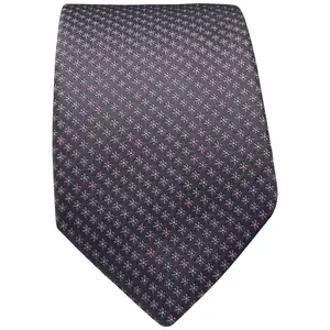 BISSE Necktie - Micro Fabric Men's Tie, Dark Colored Patterned Necktie, Men's Tie